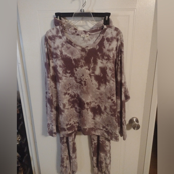 Como Blu Other - Como Blu Purple Tie-Dye Lounge Set Size 2X